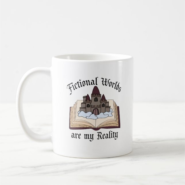 Faktische Welten sind meine Realität | Book Lover  Kaffeetasse (Links)