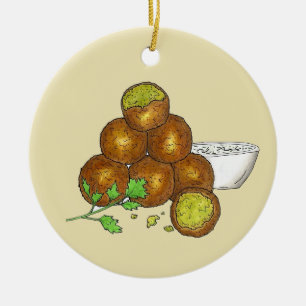 Falafel Balls Mittlerer Osten Chickpeas Ägypter Keramik Ornament