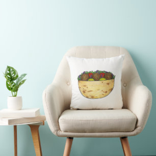 FALAFEL Pita Sandwich, Feinschmecker für Lebensmit Kissen