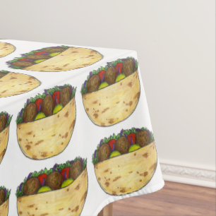 Falafel Pita Sandwich Food Feinschmecker Party Tab Tischdecke