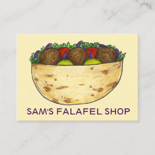Falafel Sandwich Restaurant Food Cooking Feinschme Visitenkarte
