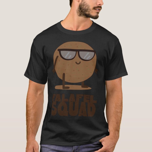 Falafel Squad Ironic Saying Healthy Hummus T-Shirt (Vorderseite)