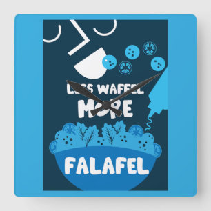 Falafel Street Food Quadratische Wanduhr