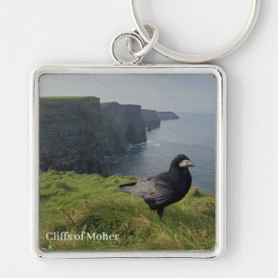 Falaises de Moher, Irlande Porte-clés corbeau