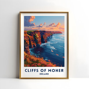 Falaises De Moher Travel Imprimer Poster Irish Wal