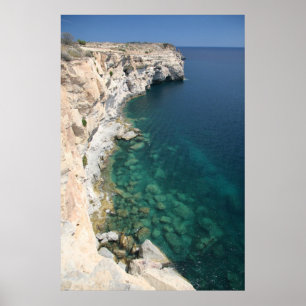 Falaises - Point sud de Malte 1 affiche