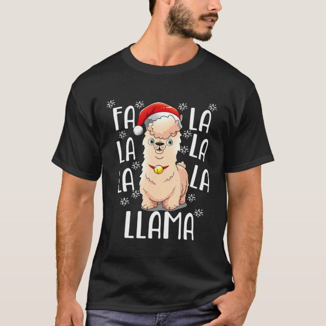 Falala Lama Weihnachtslied Frauen Kinder T-Shirt (Vorderseite)