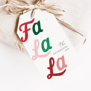 Falala Modern Retro Vibrantes Karo-Weihnachts- Geschenkanhänger