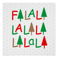 FaLaLa.. Weihnachtsbäume Grüne rote Schneeflocken