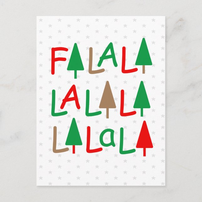 FaLaLa.. Weihnachtskarte Postkarte (Vorderseite)