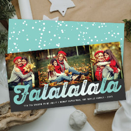Falalala Mint Ombre Script Spaß Weihnachten 3 Foto