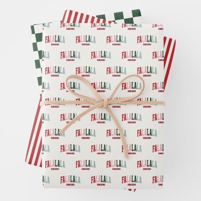 FALALALA VIBES Urlaub Geschenkpapier Set (Beispiel)