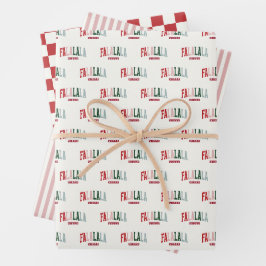 FALALALA VIBES Urlaub Geschenkpapier Set