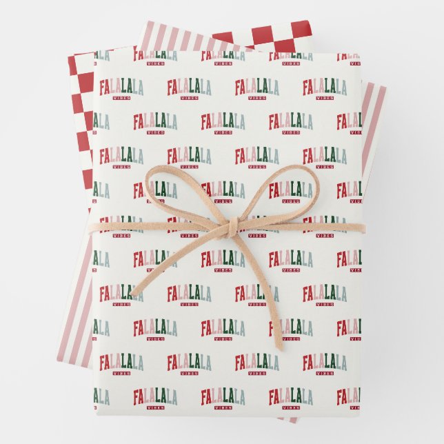 FALALALA VIBES Urlaub Geschenkpapier Set (Beispiel)