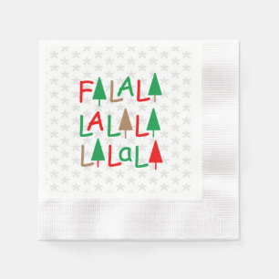 Falalala... Weihnachtsbäume rotes Papier Napkin Serviette