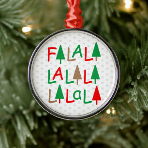 Falalalala... Ornement de Noël Brown vert rouge