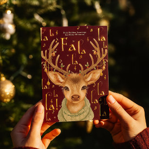 FaLaLaLaLaRatercolor Weihnachtsgrüße Folieneinladung