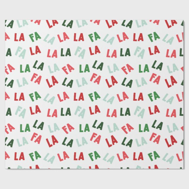 FaLaLaLaWeihnachten Geschenkpapier (Flach)