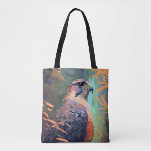 Falcon Bird Animal Portrait Painting Wildlife Free Tasche