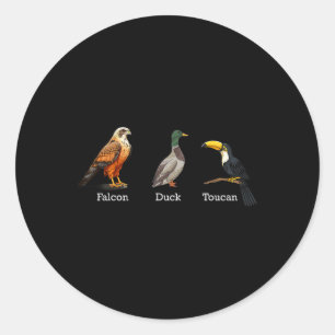 Falcon Ente Tukan Vögel Subtil Anti Trump _1 Runder Aufkleber