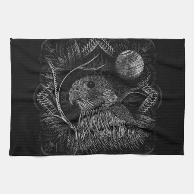 Falcon Full Moon Geschirrtuch (Horizontal)