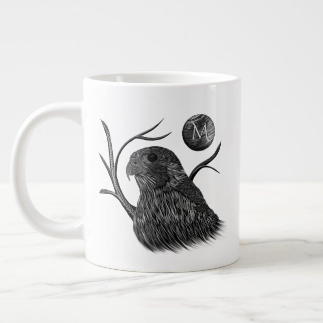 Falcon Full Moon Monogram Jumbo-Tasse (Links)