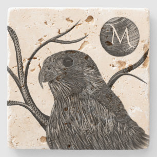 Falcon Full Moon Monogram Steinuntersetzer