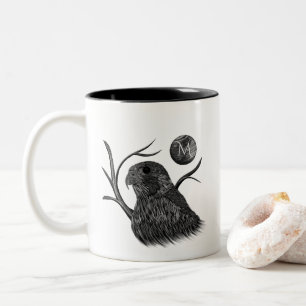 Falcon Full Moon Monogram Zweifarbige Tasse