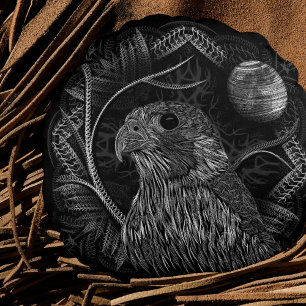 Falcon Full Moon Rundes Kissen