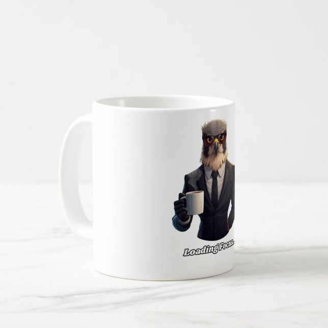 Falcon Geschäftsmann lädt Focus Kaffee Kaffeetasse (Vorderseite Links)