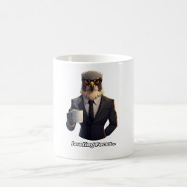 Falcon Geschäftsmann lädt Focus Kaffee Kaffeetasse