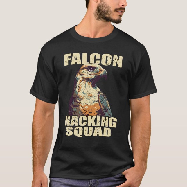 Falcon hacking squad  Falconry & Bird hunting T-Shirt (Vorderseite)