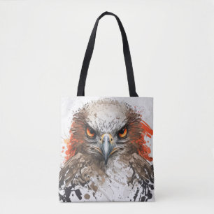 Falcon Portrait Animal Painting Wildlife Tasche