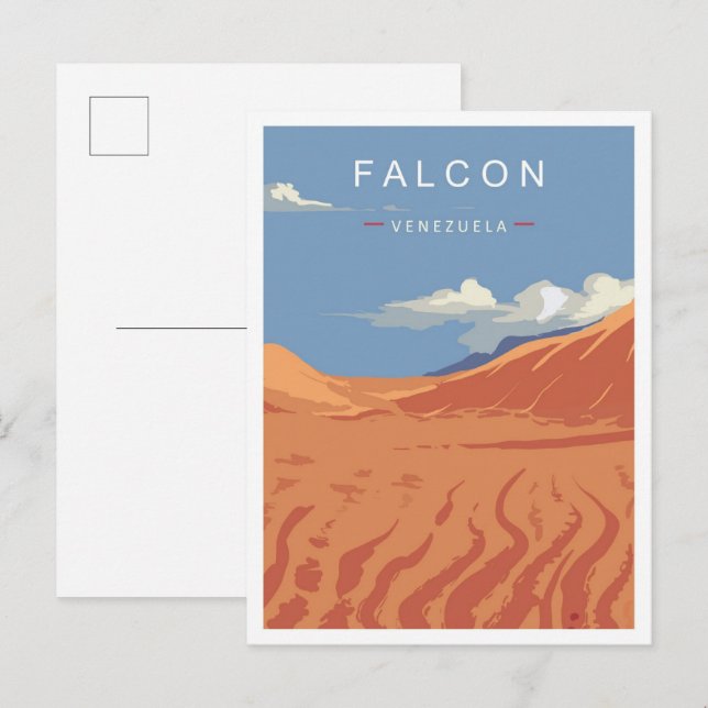 Falcon Venezuela Art Vintage Reise Postkarte (Vorne/Hinten)