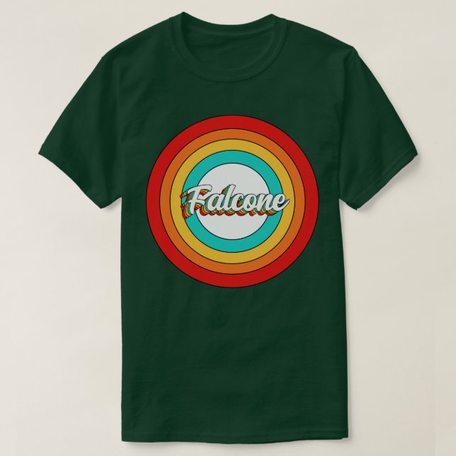 Falcone Name Shirt Vintag Falcone Circle (Design vorne)