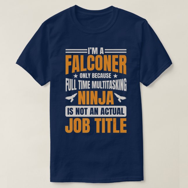 Falconer Falconry Gamehawking Ornithologist Hawker T-Shirt (Design vorne)