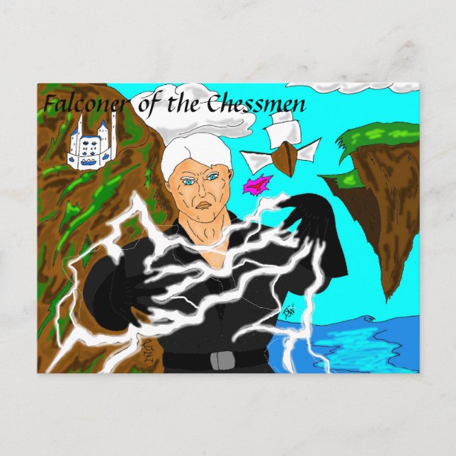 Falconer Postkarte (Vorderseite)