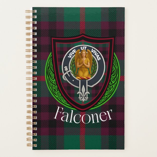 Falconer Scottish Clan Tartan & Crest Planer (Vorderseite)