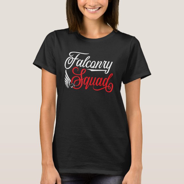 Falconry Squad Falcon Jagd Meister Falconer T-Shirt (Vorderseite)