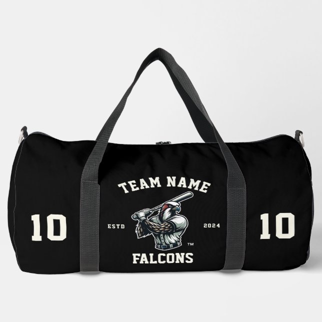 Falcons "Customizable" Baseball Duffle Bag (Vorderseite)