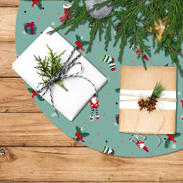 Falda Para El Árbol De Navidad Santa Claus Polyester Weihnachtsbaumdecke