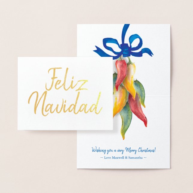 Faliz Navidad Real Foil Weihnachtskarte Folienkarte (Anzeige)