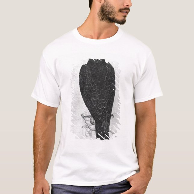 Falke an Hand T-Shirt (Vorderseite)