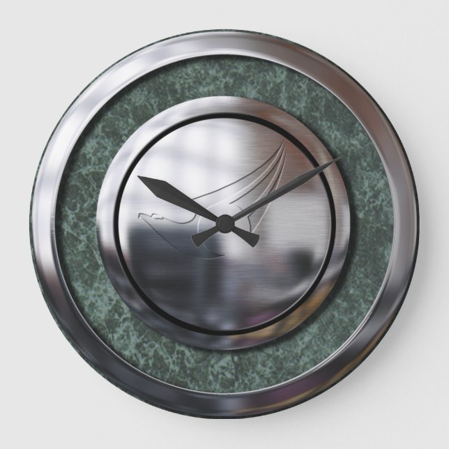 Falke-ChromHubcap Große Wanduhr (Vorderseite)