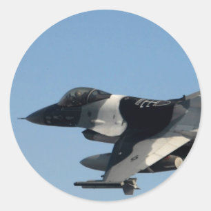 FALKE F-16 IN DER CAMOUFLAGE RUNDER AUFKLEBER