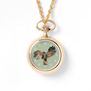 Falke-Flattern Wings Aquarell-Malerei Armbanduhr