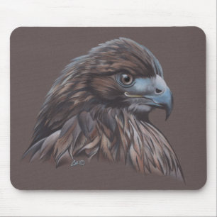 Falke in farbigem Bleistift Mousepad