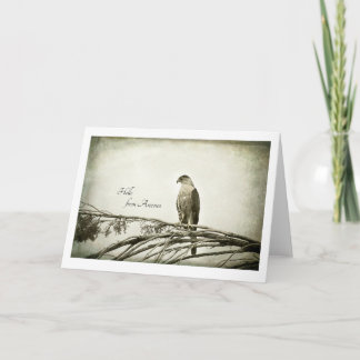 Falke, Vintage Art, leeres notecard Karte