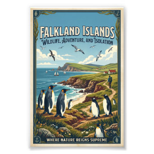 Falkland-Inseln-Reiseposter Fotodruck