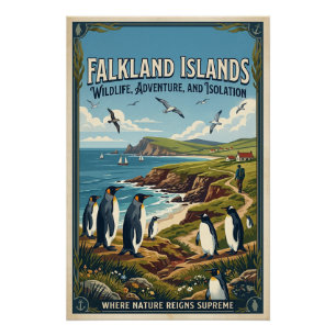 Falkland-Inseln-Reiseposter Poster